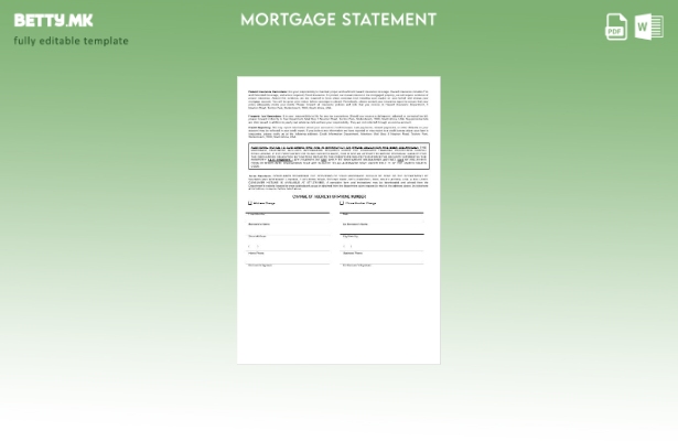 Извод за хипотека на банката во модерен стил USA Capitec во шаблон за формати  1